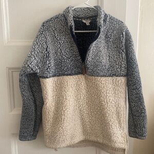 Time and True faux Sherpa pullover sweatshirt